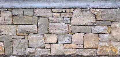 Stone wall texture block rustic stone old background texture photo