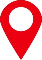 Point location position pin maps contact address gps icon logo isolated on white background. Illustration vector