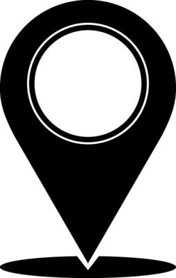 Point location position pin maps contact address gps icon logo isolated on white background. Illustration