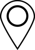 Point location position pin maps contact address gps icon logo isolated on white background. Illustration vector