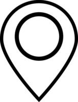 Point location position pin maps contact address gps icon logo isolated on white background. Illustration vector