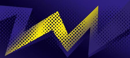 Abstract blue yellow gradient shape background halftone. Illustration template design vector