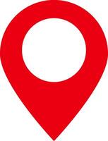 Point location position pin maps contact address gps icon logo isolated on white background. Illustration vector