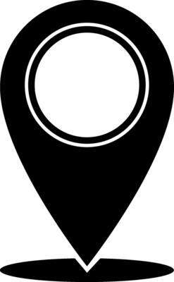 Point location position pin maps contact address gps icon logo isolated on white background. Illustration