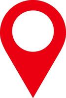 Point location position pin maps contact address gps icon logo isolated on white background. Illustration vector