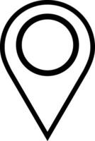 Point location position pin maps contact address gps icon logo isolated on white background. Illustration vector