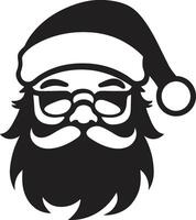 Slick Santa Style Cool Black Santa Polar Claus Appeal Black Cool Santa vector