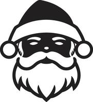 Icy Santa Vibes Cool Black Arctic Santa Style Black of Cool Santa vector