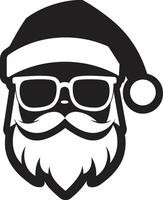 Chill Kris Kringle Cool Black Santa Chill Claus Black of Cool Santa vector