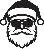 ártico Papa Noel estilo negro de frio Papa Noel resbaloso kris Kringle frio Papa Noel en negro vector