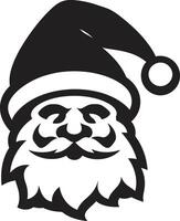 glacial Papa Noel estilo negro de frio polar kris Kringle frio Papa Noel en negro vector