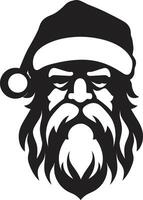 resbaloso Papa Noel estilo frio negro polar claus encanto negro frio Papa Noel vector