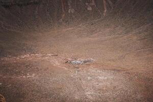 meteorito cráter estéril paisaje de arizona geológico preguntarse foto