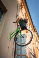 Creative Urban Bicycle Installation in Riga, Whimsical and Vibrant photo