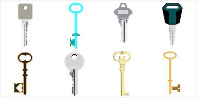 Set of various key for security illustration vector