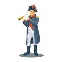 Napoleon Bonaparte French Historical Figure Character Illustration vector