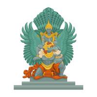 Garuda Wisnu Kencana Monument Landmark From Bali Indonesia Cartoon Illustration vector