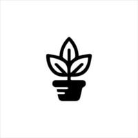 Tree in a pot icon vector