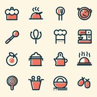 conjunto de iconos de cocina vector