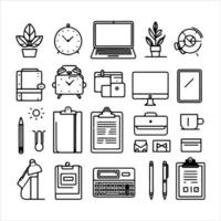 Business icon set vector