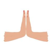 namaste hands illustration vector