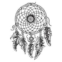 Dream catcher decor sketch hand drawn in doodle style illustration Simbol vector