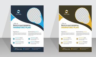 Simple and creative marketing flyer design vector