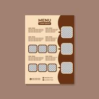 Food menu flyer design vector