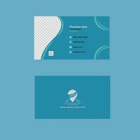 visiting card template, travel identity card, vector