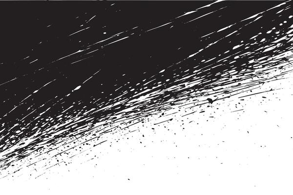 black grunge gritty scratched texture on pure white canvas background texture