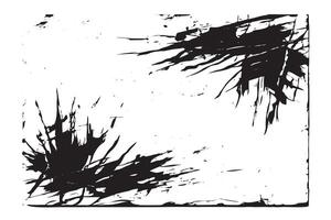 black grunge gritty scratched texture on pure white canvas background texture vector