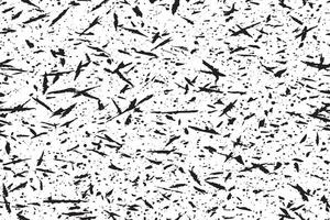 black grunge gritty scratched texture on pure white canvas background texture vector