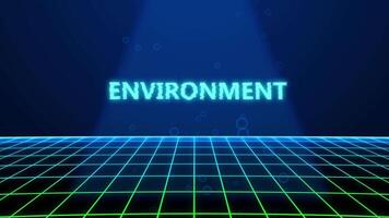 ENVIRONMENT HOLOGRAPHIC TITLE WITH DIGITAL BACKGROUND video