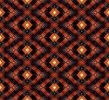Seamless terracotta color geometric shaped carpet pattern design vector