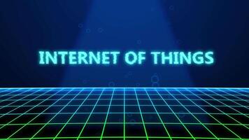 INTERNET OF THINGS HOLOGRAPHIC TITLE WITH DIGITAL BACKGROUND video