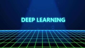 DEEP LEARNING HOLOGRAPHIC TITLE WITH DIGITAL BACKGROUND video