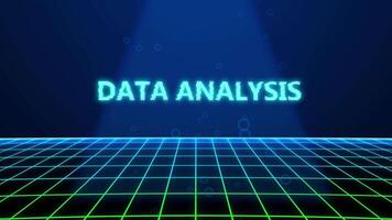 DATA ANALYSIS HOLOGRAPHIC TITLE WITH DIGITAL BACKGROUND video