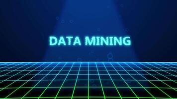 Daten Bergbau holographisch Titel mit Digital Hintergrund video