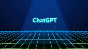 chatgpt holográfico título com digital fundo video