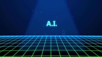 A.I. HOLOGRAPHIC TITLE WITH DIGITAL BACKGROUND video