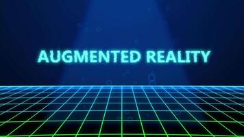 aumentado realidade holográfico título com digital fundo video