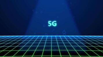 5G HOLOGRAPHIC TITLE WITH DIGITAL BACKGROUND video