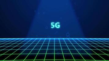 5g holográfico título con digital antecedentes video