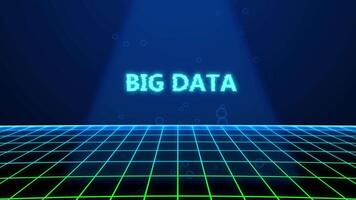 BIG DATA HOLOGRAPHIC TITLE WITH DIGITAL BACKGROUND video