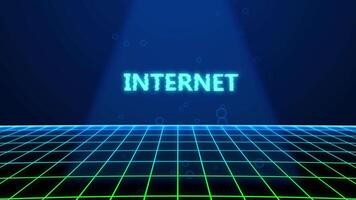 INTERNET HOLOGRAPHIC TITLE WITH DIGITAL BACKGROUND video