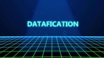 DATAFICATION HOLOGRAPHIC TITLE WITH DIGITAL BACKGROUND video