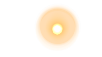 a glowing orange light on a transparent background png
