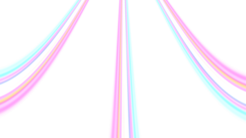 un arco iris de colores corriente de ligero en un transparente antecedentes png