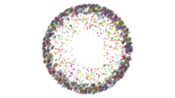 une cercle fabriqué de coloré confettis sur une transparent Contexte png