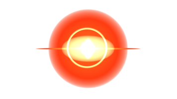 a red glowing orb with a white light in the center png